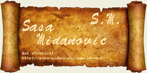 Saša Midanović vizit kartica